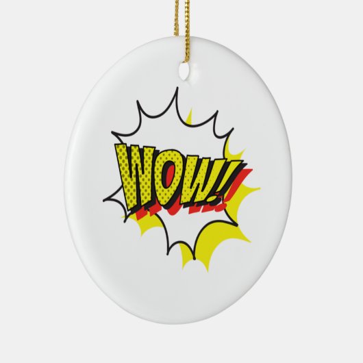 Wauw gratis dag Classic Keramisch Ornament (Rechts)