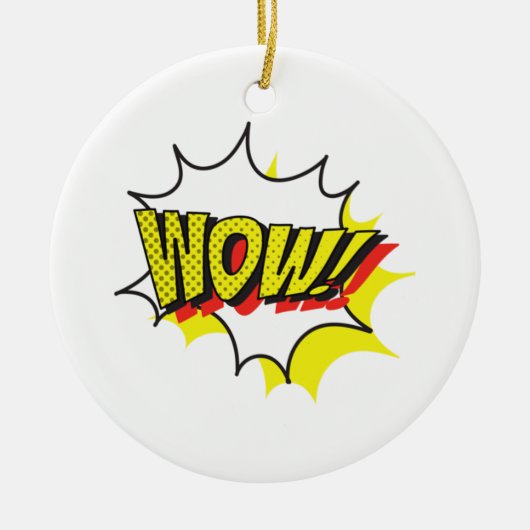 Wauw gratis dag Classic Keramisch Ornament (Voorkant)