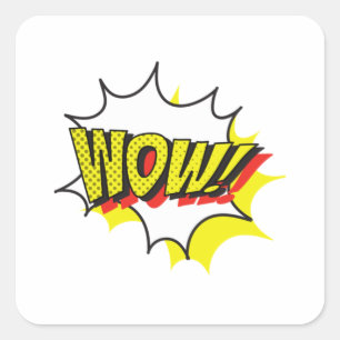 Wauw gratis dag Classic Vierkante Sticker