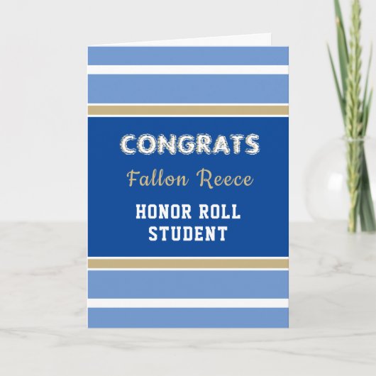 Wauw! Honor Roll Congrats Card Kaart (Voorkant)