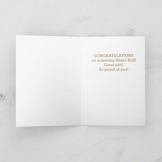 Wauw! Honor Roll Congrats Card Kaart (Binnen)