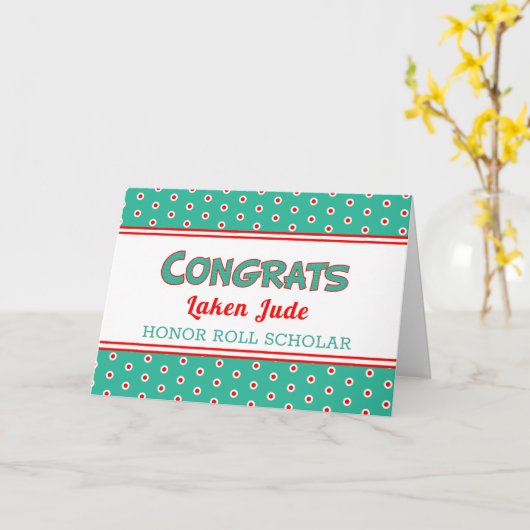 Wauw! Honor Roll Scholar-congratkaart Kaart (Gele Bloem)