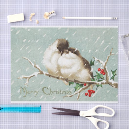 Wauw! Kerst Lovebirds! Tissuepapier (Craft)