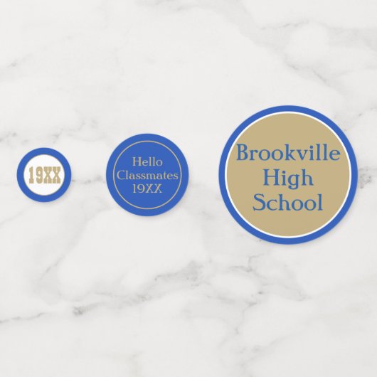 Wauw! Klasse reünie aangepaste tabelconfetti! Confetti (Voorkanten)