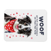 Wauw meer dan Border Collie Heart Bandana Magneet (Horizontaal)