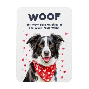 Wauw meer dan Border Collie Heart Bandana Magneet