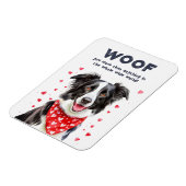 Wauw meer dan Border Collie Heart Bandana Magneet (Linkerzijde)