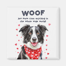 Wauw meer dan Border Collie Heart Bandana Magneet