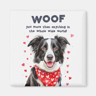 Wauw meer dan Border Collie Heart Bandana Magneet
