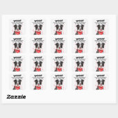 Wauw meer dan Border Collie Heart Bandana Vierkante Sticker (Vel)