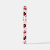 Wauw roze vijften flikkback Retro Patroon iPhone Hoesje (Rechterkant)