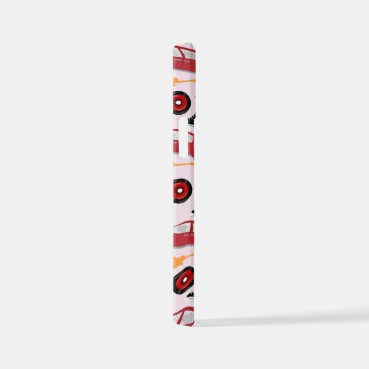 Wauw roze vijften flikkback Retro Patroon iPhone Hoesje (Rechterkant)