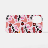 Wauw roze vijften flikkback Retro Patroon iPhone Hoesje (Achterkant horizontaal)