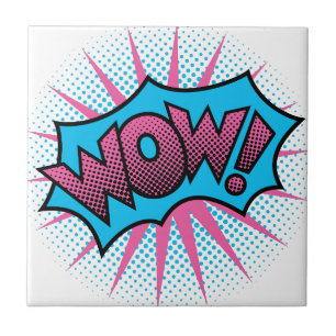 Wauw tekstontwerp tegeltje