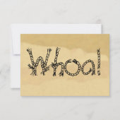 Wauw! Westerne buckskin Party-uitnodigingen Kaart (Voorkant)