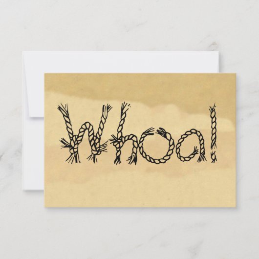 Wauw! Westerne buckskin Party-uitnodigingen Kaart (Voorkant)