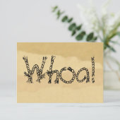 Wauw! Westerne buckskin Party-uitnodigingen Kaart (Staand voorkant)