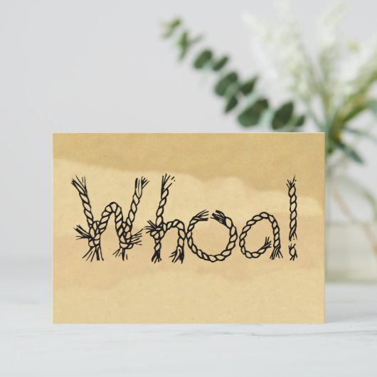 Wauw! Westerne buckskin Party-uitnodigingen Kaart (Staand voorkant)