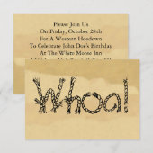 Wauw! Westerne buckskin Party-uitnodigingen Kaart (Voorkant / Achterkant)