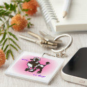 Wauw zo poodle sleutelhanger (Voorkant Rechts)