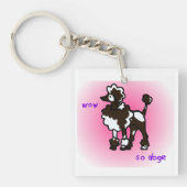 Wauw zo poodle sleutelhanger (voorkant)