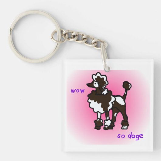 Wauw zo poodle sleutelhanger (voorkant)