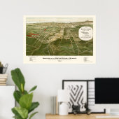 Wauwatosa, WI Panoramic Map - 1892 Poster (Thuiskantoor)