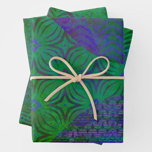 Wave 3 Green Gemengde Media Set van Wrapping Paper (In situ)