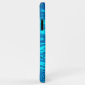 Wave Abstract Monogram Initialen Blauwe Patronen Case-Mate iPhone Case (Achterkant/rechts)