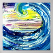 Wave Abstraction van Fiona Poster (Voorkant)