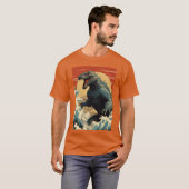 Wave and Godzilla T-shirt (Voorkant volledig)