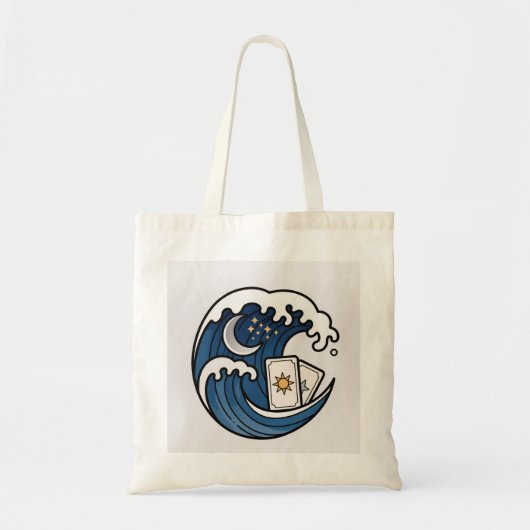 Wave and moon Tarot cards Tote Bag (Voorkant)