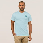 Wave and Walk Abstract Teal Logomark T-shirt (Voorkant volledig)