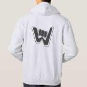 Wave and Walk Zwarte Logo Essential Hoodie (Achterkant)