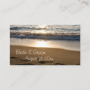 Wave at Sunset Wedding Place met Kaarten Plaatskaartje