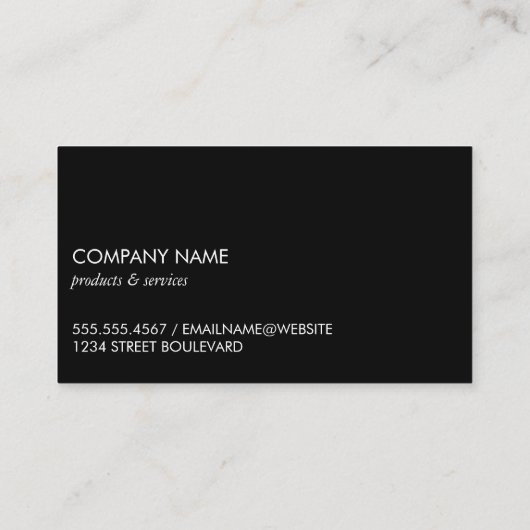 Wave Black White Stylish Visitekaartje (Achterkant)