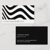 Wave Black White Stylish Visitekaartje (Voorkant / Achterkant)