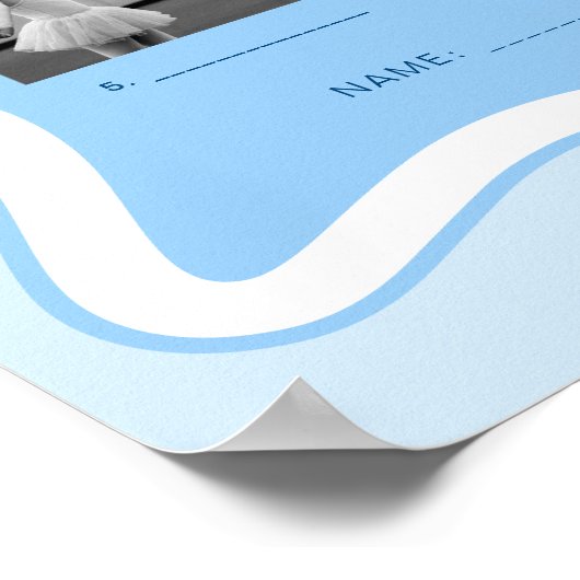 Wave Blue Hoe oud waren mam en pap fotospel Poster (Hoek)