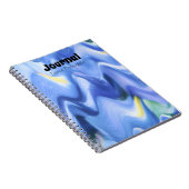 Wave Blues Abstract Chevron Stripe Journal Notitieboek (Rechterzijde)