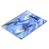 Wave Blues Abstract Chevron Stripe Journal Notitieboek (Linkerzijde)