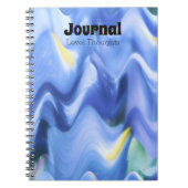Wave Blues Abstract Chevron Stripe Journal Notitieboek (Voorkant)