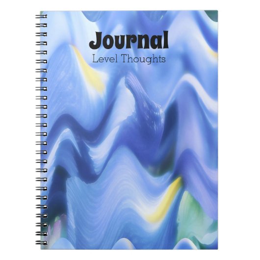 Wave Blues Abstract Chevron Stripe Journal Notitieboek (Voorkant)