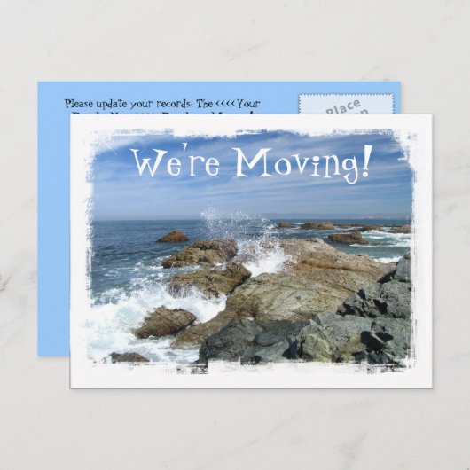 Wave Burst; adreswijziging Aankondigingskaart (Voorkant / Achterkant)