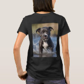 "Wave Chaser: A Staffy Puppy at Play in the Ocean" T-shirt (Achterkant)