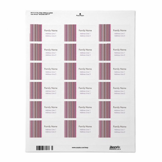 Wave Chevron Bold Etiket (Full Sheet)