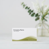 Wave Contour - Olijfgroen Visitekaartje (Staand voorkant)