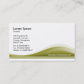 Wave Contour - Olijfgroen Visitekaartje (Achterkant)