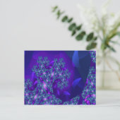 Wave Cool Abstract Fijne Fractal Art Briefkaart (Staand voorkant)