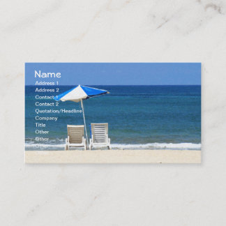 Wave Cool Beach Chairs Fine Art Visitekaartje