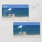 Wave Cool Beach Chairs Fine Art Visitekaartje (Voorkant / Achterkant)